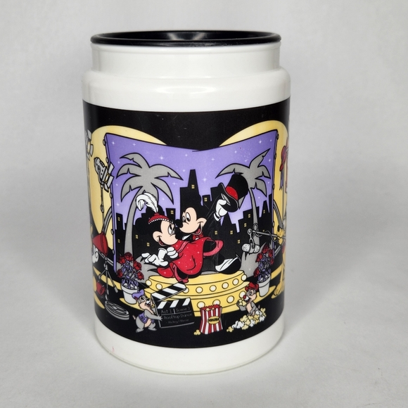 Vintage 90's Disney All Star Resorts Travel Mug Cup Plastic - Black - Picture 2 of 6